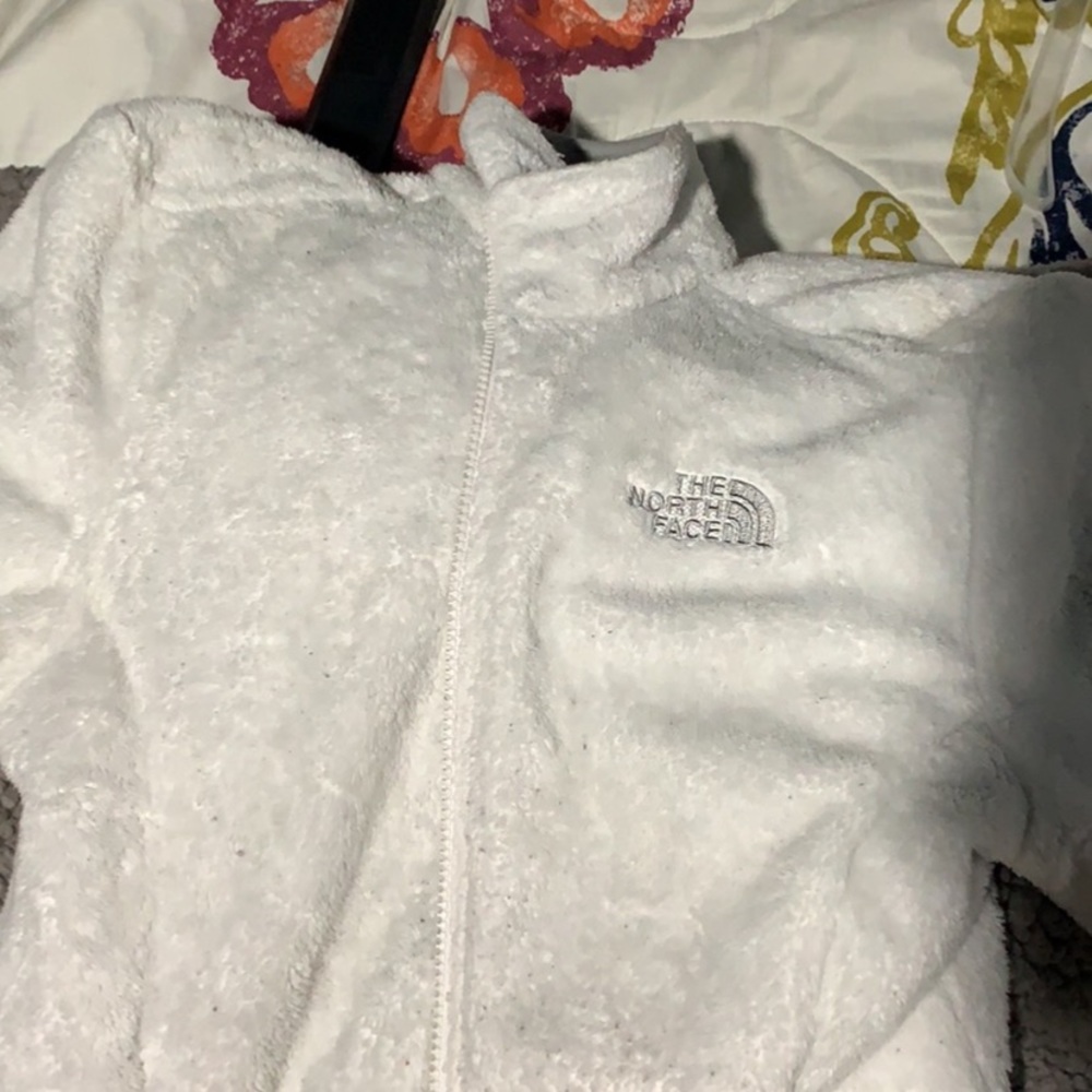 Fuzzy north face jacket
